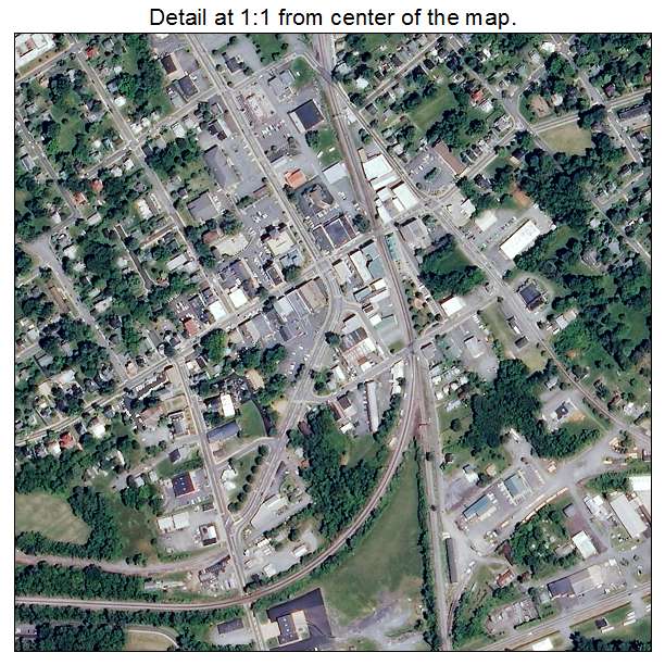 Orange, Virginia aerial imagery detail