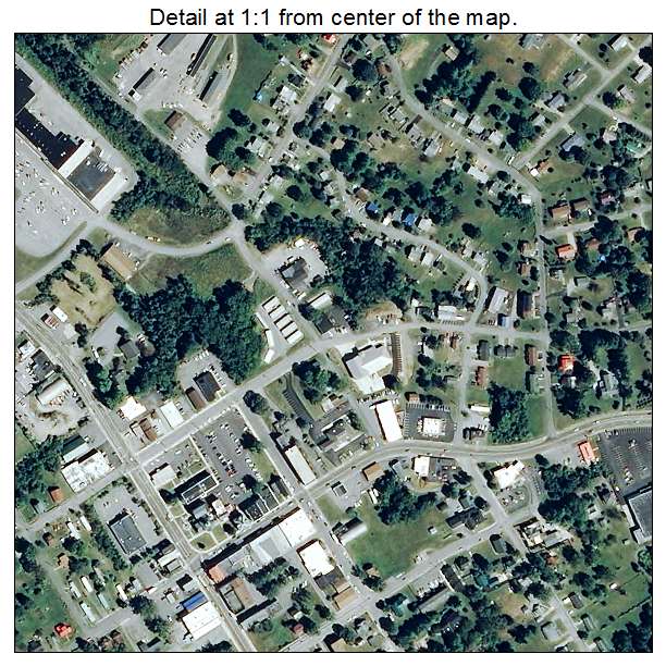Pearisburg, Virginia aerial imagery detail