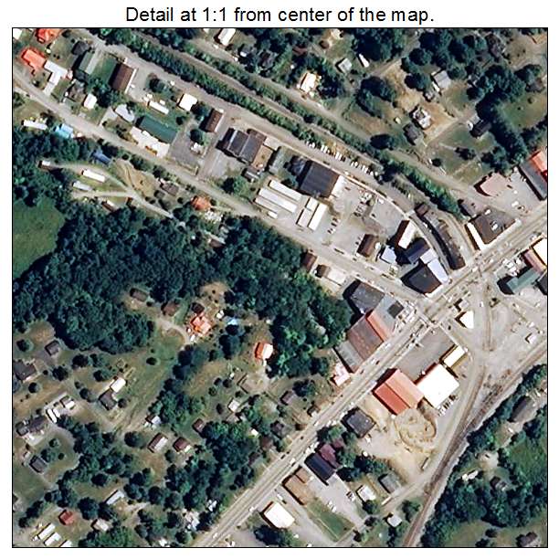 Pennington Gap, Virginia aerial imagery detail