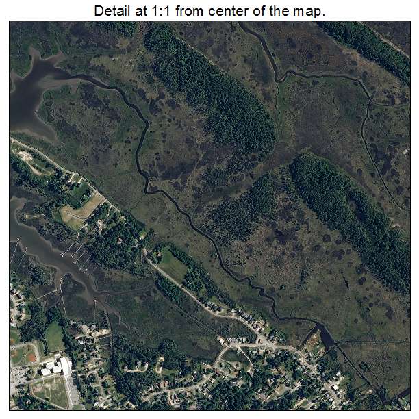 Poquoson, Virginia aerial imagery detail