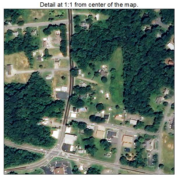 Ridgeway, Virginia aerial imagery detail