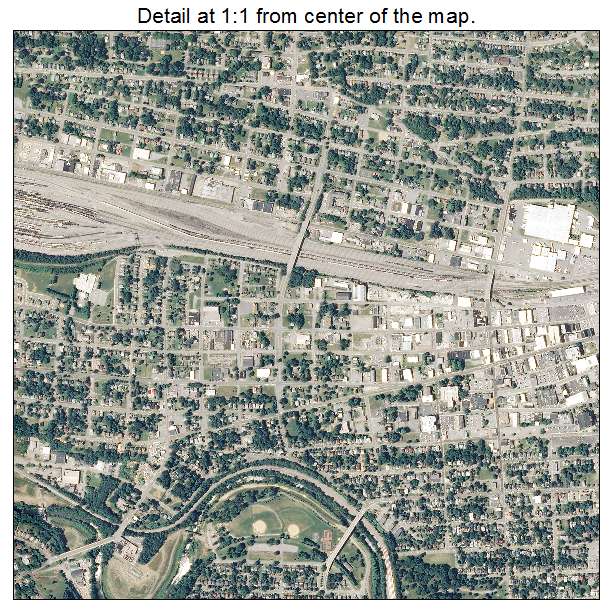 Roanoke, Virginia aerial imagery detail