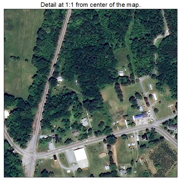 Scottsburg, Virginia aerial imagery detail