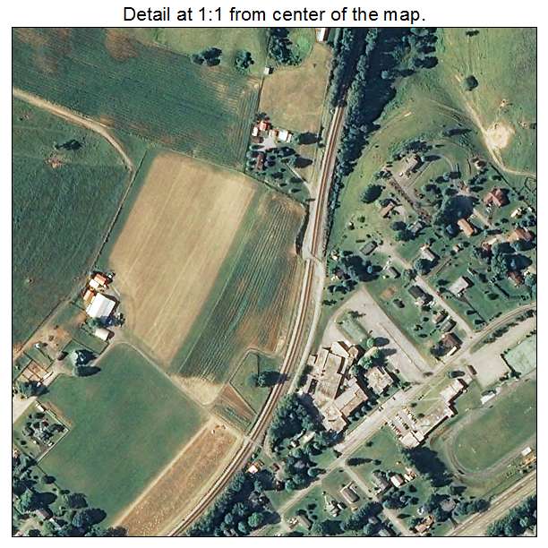 Shawsville, Virginia aerial imagery detail