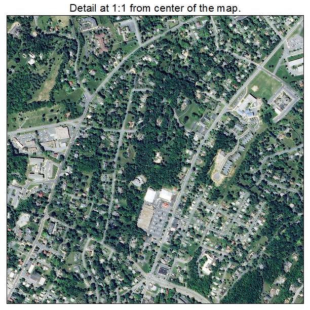 Staunton, Virginia aerial imagery detail