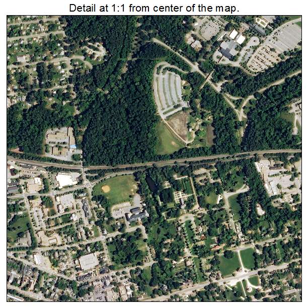 Williamsburg, Virginia aerial imagery detail