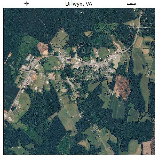 Dillwyn, VA air photo map