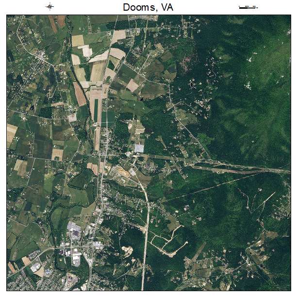 Dooms, VA air photo map
