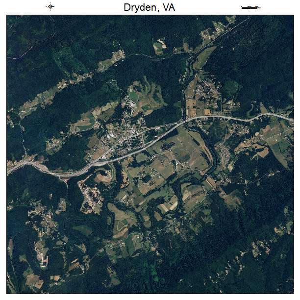 Dryden, VA air photo map