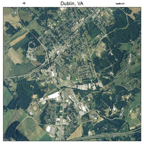 Dublin, VA air photo map