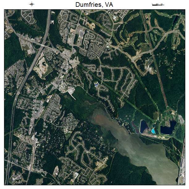 Dumfries, VA air photo map