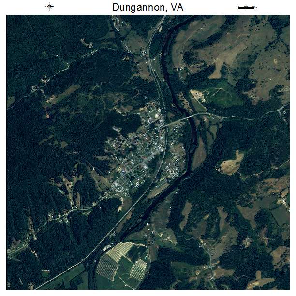 Dungannon, VA air photo map