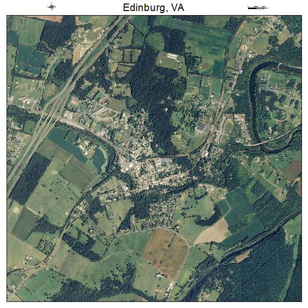 Edinburg, VA air photo map