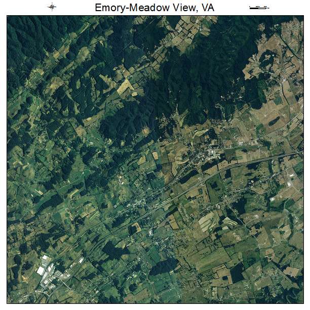 Emory Meadow View, VA air photo map