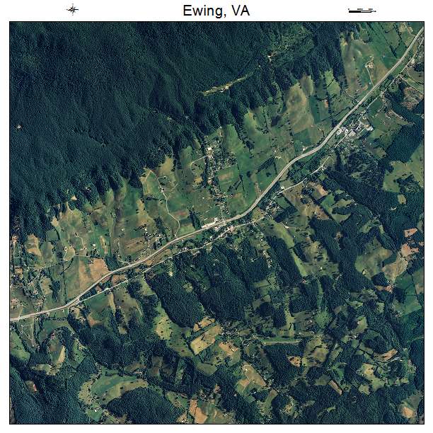 Ewing, VA air photo map