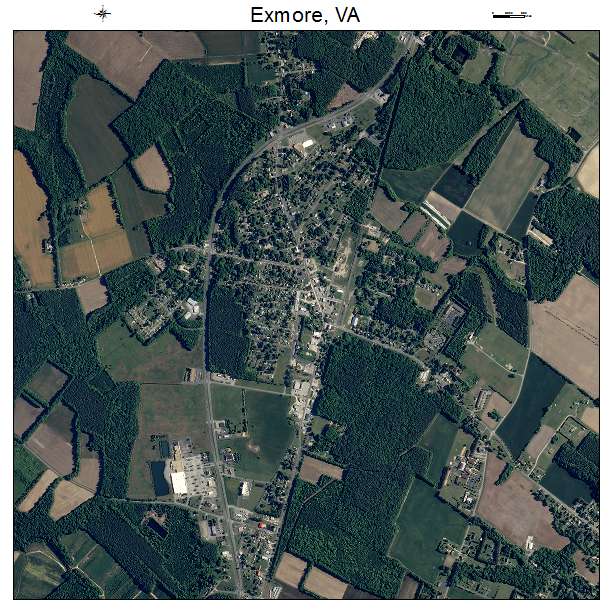 Exmore, VA air photo map