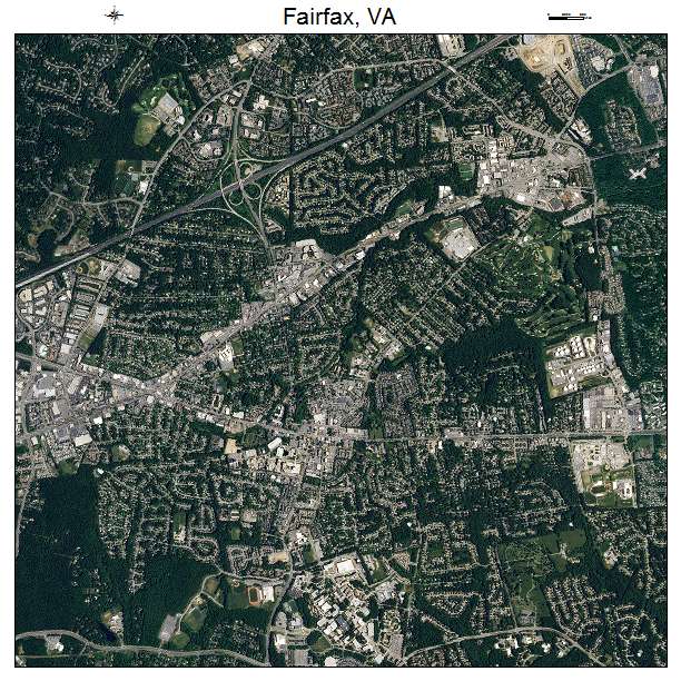 Fairfax, VA air photo map
