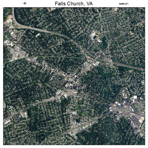 Falls Church, VA air photo map
