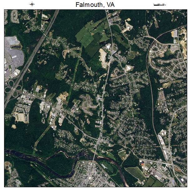 Falmouth, VA air photo map