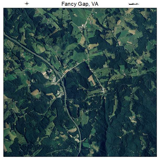 Fancy Gap, VA air photo map