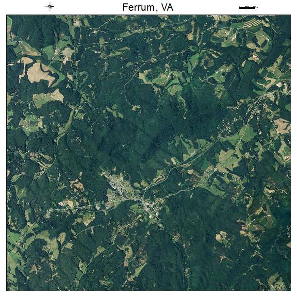 Ferrum, VA air photo map