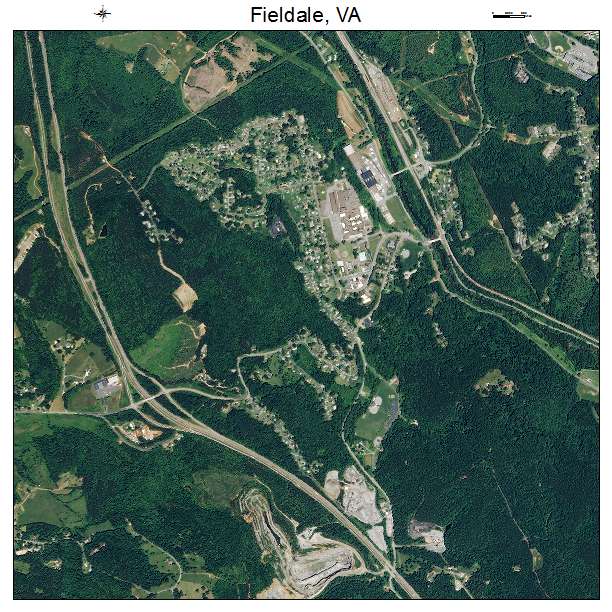 Fieldale, VA air photo map