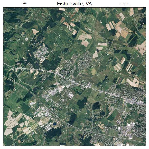 Fishersville, VA air photo map
