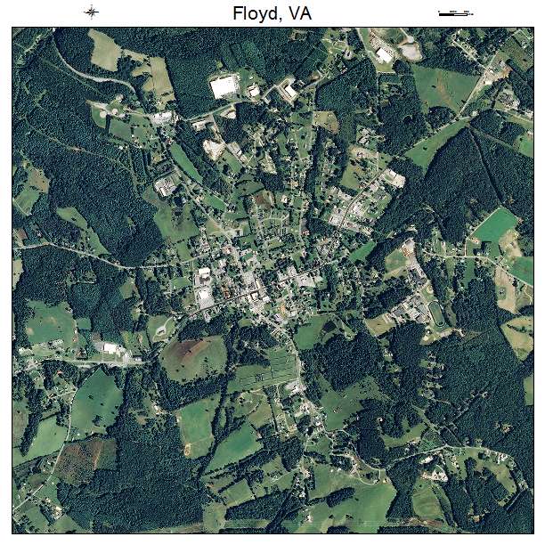 Floyd, VA air photo map