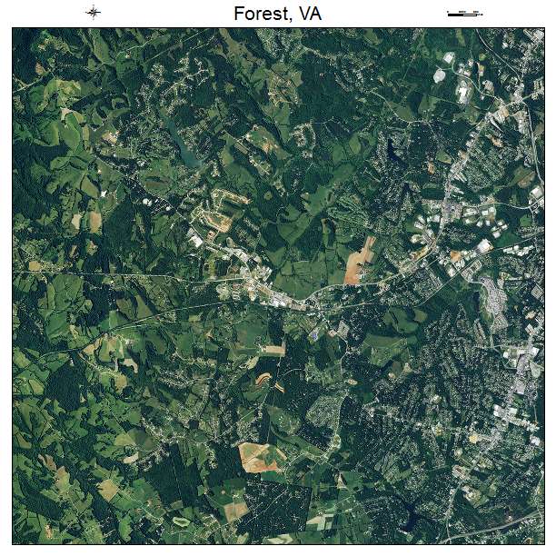 Forest, VA air photo map