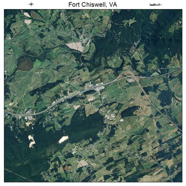 Fort Chiswell, VA air photo map