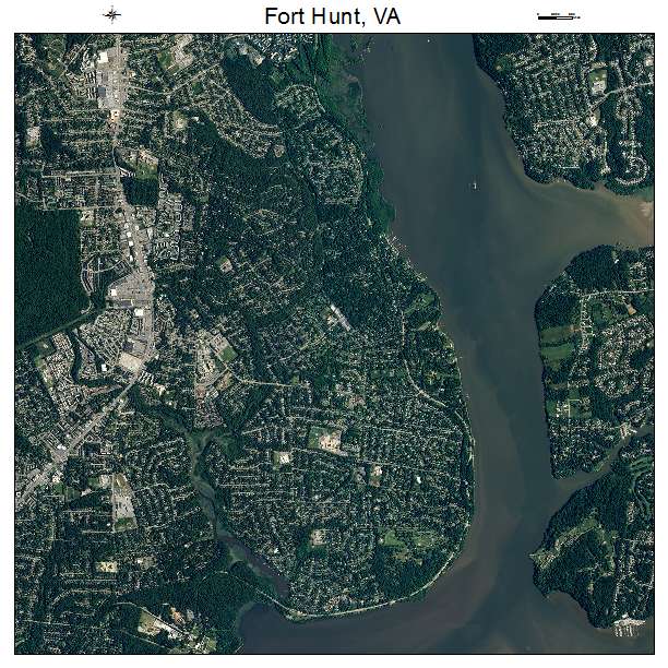 Fort Hunt, VA air photo map
