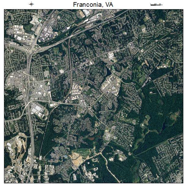 Franconia, VA air photo map