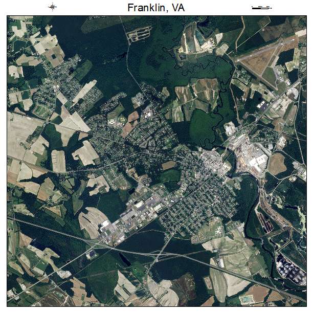 Franklin, VA air photo map