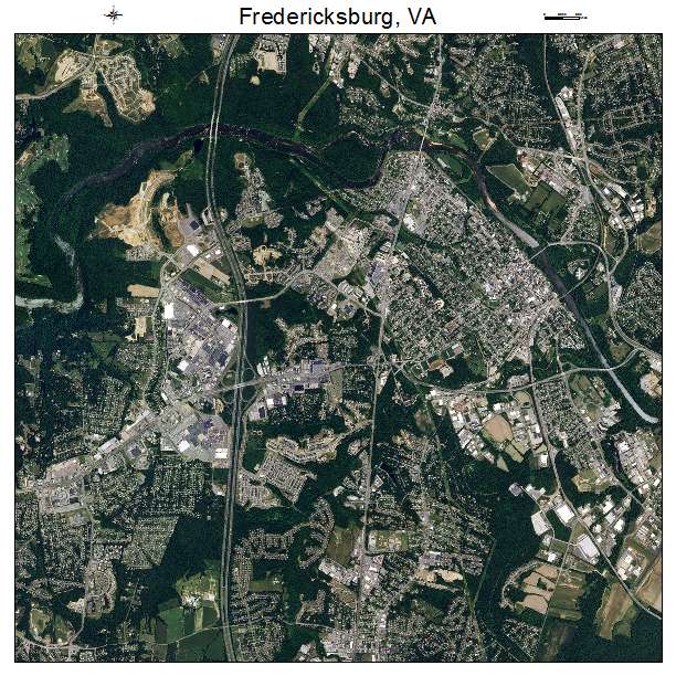 Fredericksburg, VA air photo map