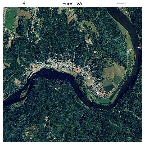 Fries, VA air photo map