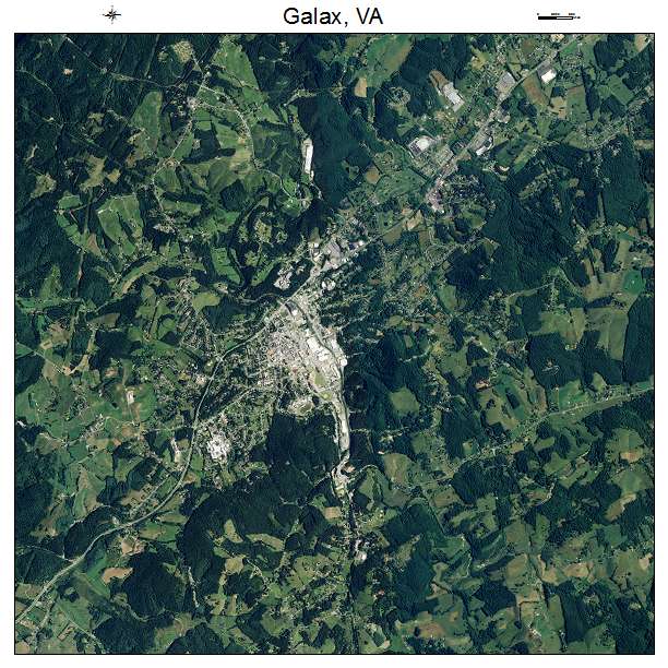 Galax, VA air photo map