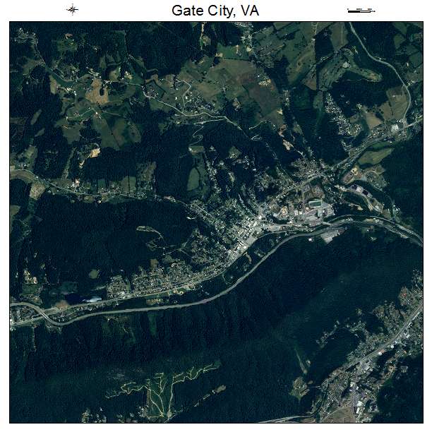 Gate City, VA air photo map