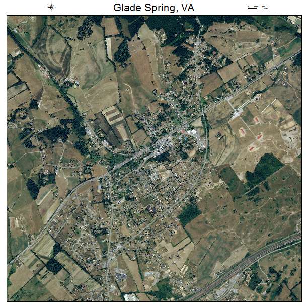Glade Spring, VA air photo map