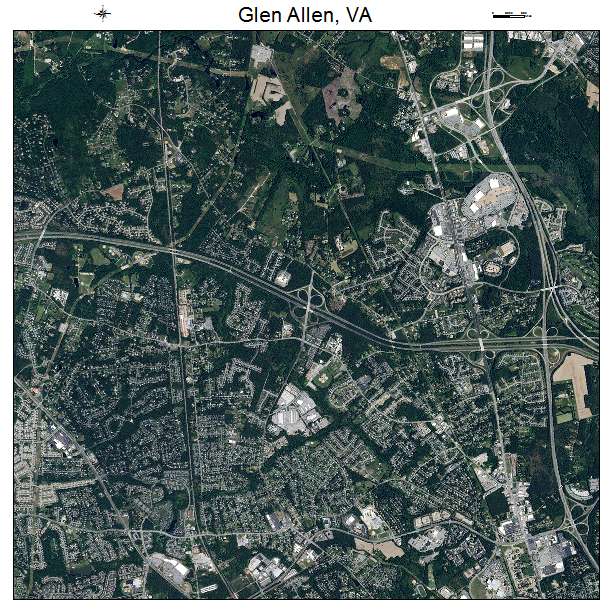 Glen Allen, VA air photo map