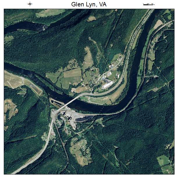 Glen Lyn, VA air photo map