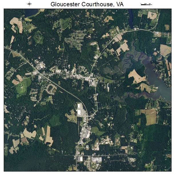 Gloucester Courthouse, VA air photo map