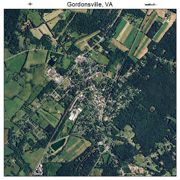 Gordonsville, VA air photo map
