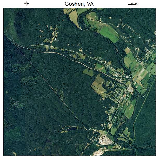 Goshen, VA air photo map