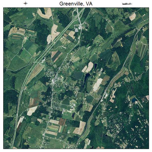 Greenville, VA air photo map