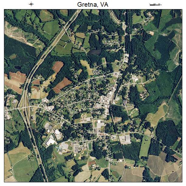 Gretna, VA air photo map