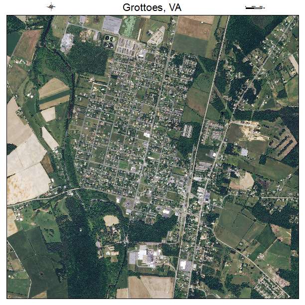 Grottoes, VA air photo map