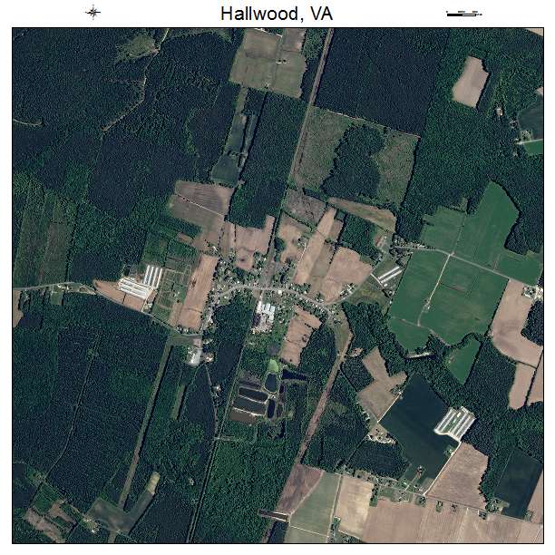 Hallwood, VA air photo map