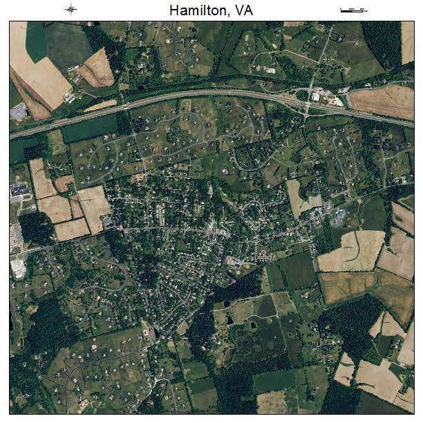 Hamilton, VA air photo map
