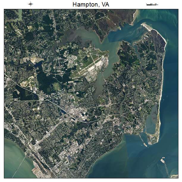 Hampton, VA air photo map