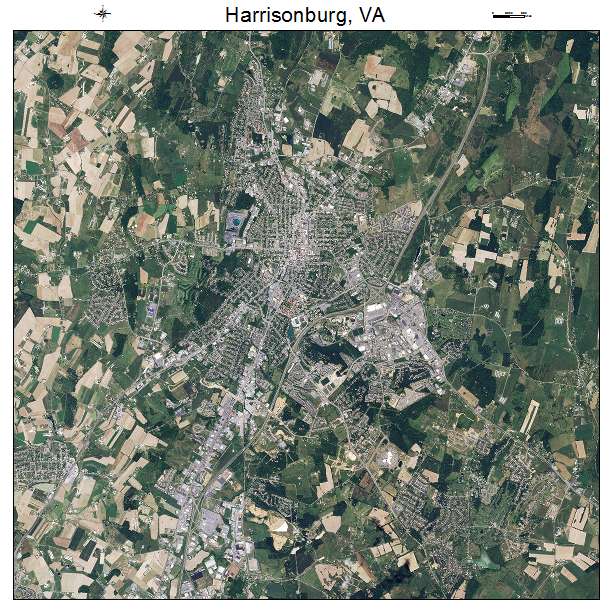 Harrisonburg, VA air photo map